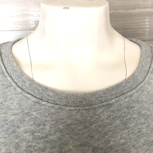 Cropped Grey Sweatshirt with pearl details - Picture 4 of 7
